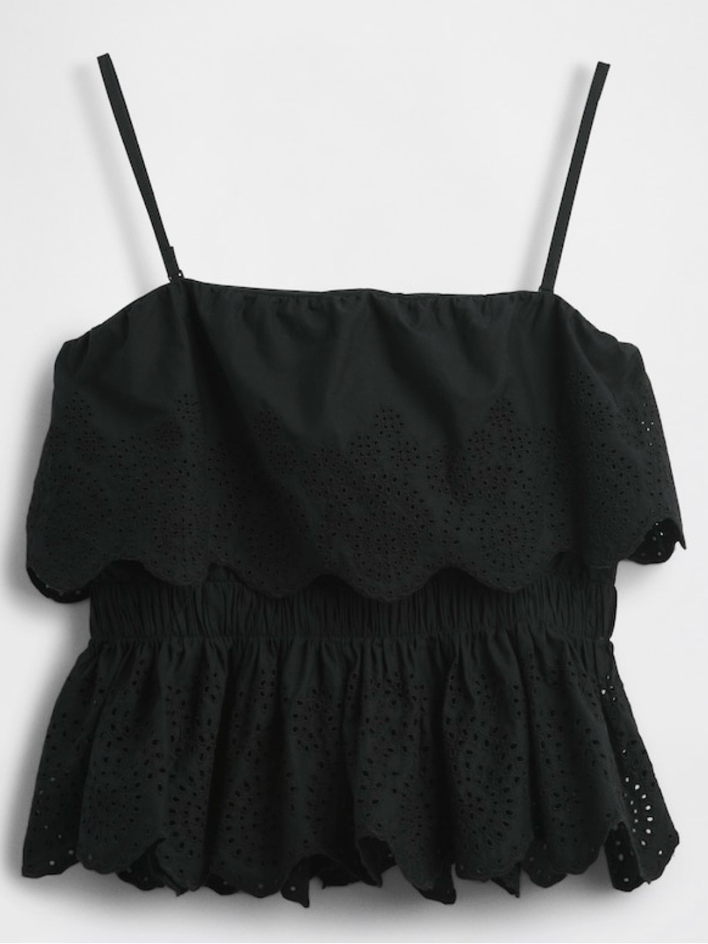 GAP Poplin Eyelet Ruffle Top - Picture 9 of 12